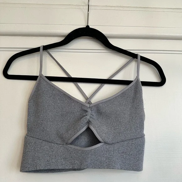 NWT Free People Movement Free Throw Strappy Back Cutout Gray XL - Picture 11 of 11